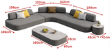 Olwen 6 Seat Corner Sofa Set