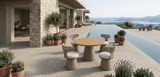 Calla 4 Seat Dining Set Grey (Wood Top)