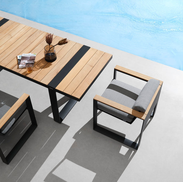 Cambusa 6 Seat Dining Set Black