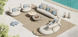 Calla 7 Seat Conversation Sofa Set Grey