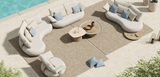Calla 8 Seat Conversation Sofa Set Grey