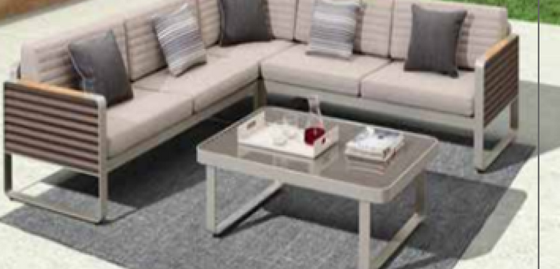 Airport Corner Sofa Set Grey