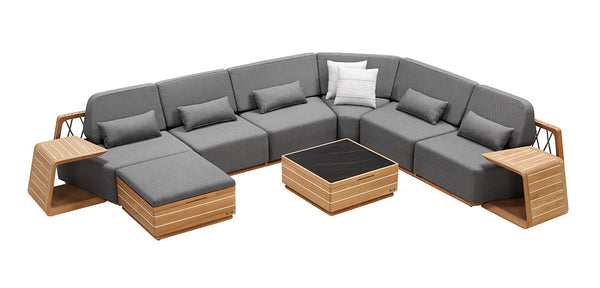 Armonia Large L-Shape Sofa Set 2 Grey