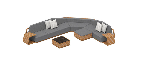 Armonia Large Corner Sofa Set Grey