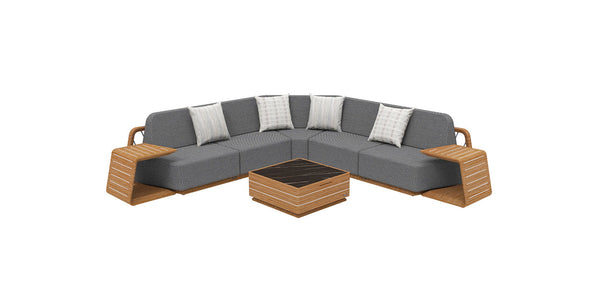 Armonia Corner Sofa Set Grey