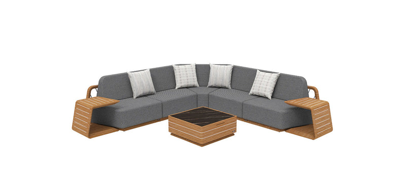 Armonia Corner Sofa Set Grey