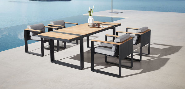 Cambusa 6 Seat Dining Set Black