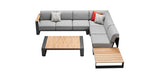Cambusa Corner Sofa Lounge Set 1 Black