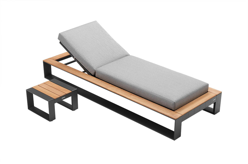 Cambusa Sun Lounger & Side Table Black