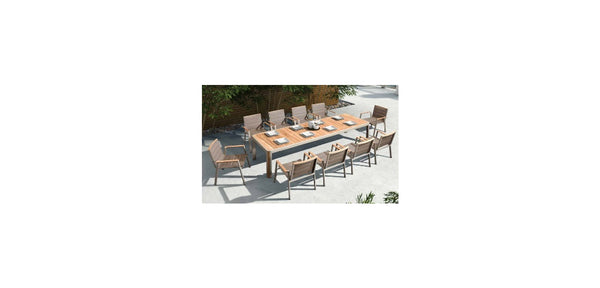 Geneva 10 Seat Dining Set Grey