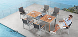 Geneva 6 Seat Dining Set Grey