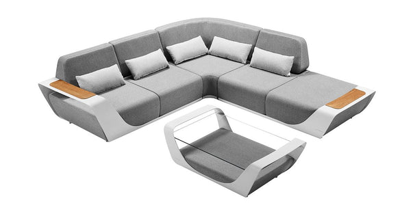 Onda 5 Seat Corner Sofa Set Grey