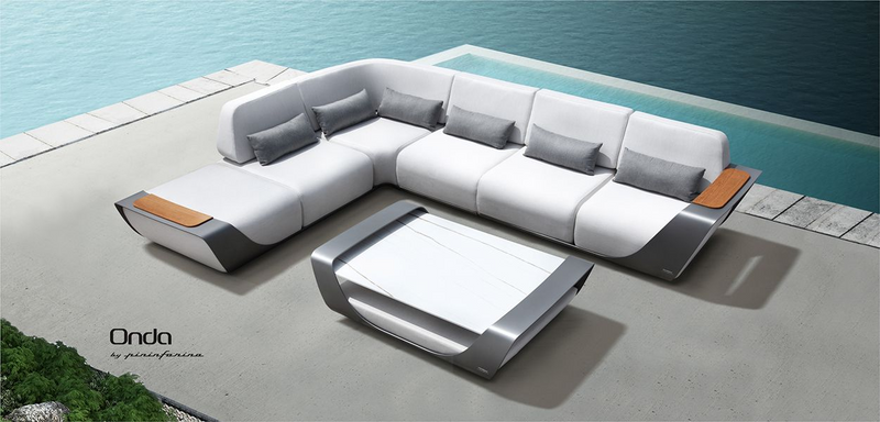 Onda L-Shape Sofa Set High Back (LA) White