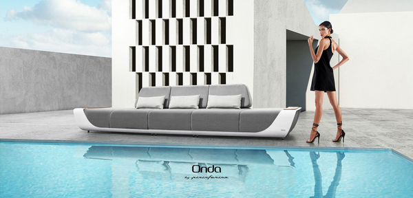 Onda Long Sofa & Coffee Table Grey