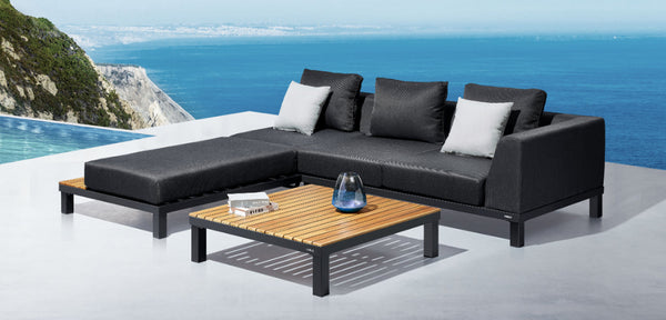 Polo Pro Corner Sofa Lounge Black