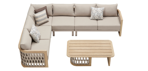 Marta 4 seater rattan sofa set deals