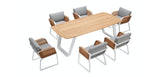 Wing 6 Seat Dining Set (Table with Yacht Glue)